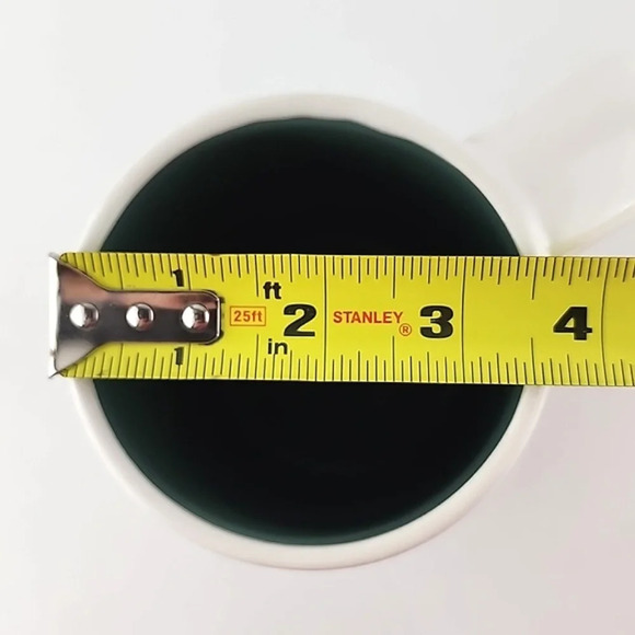 Rae Dunn Artisan Double Sided YOU'RE A REEL CATCH Fishing Tall White Green Mug - Picture 12 of 12